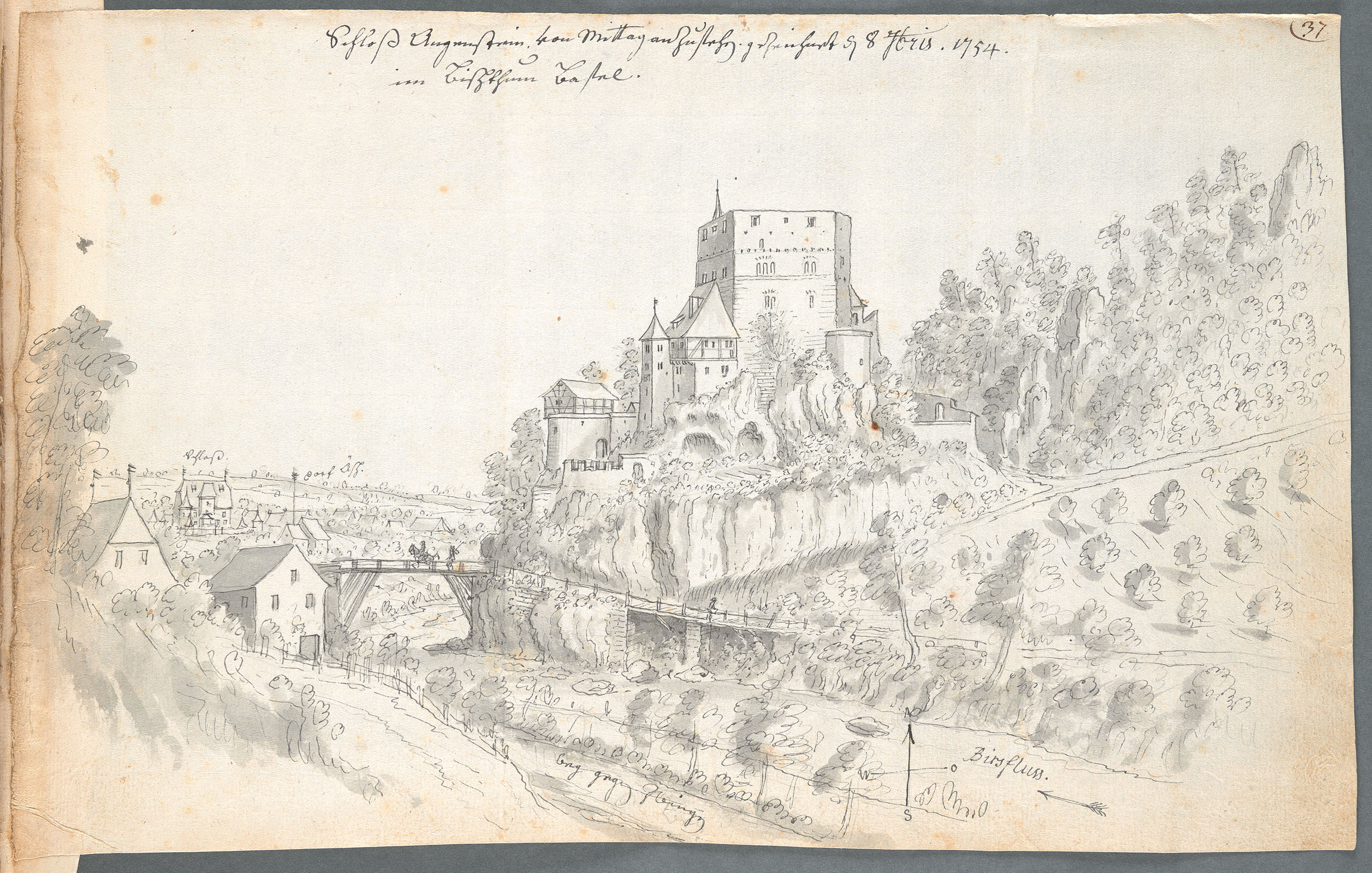 Emanuel Büchel; Schloss Angenstein; 1754–1763